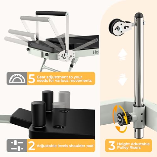 75" Foldable Pilates Reformer Machine with Jump Board F7345