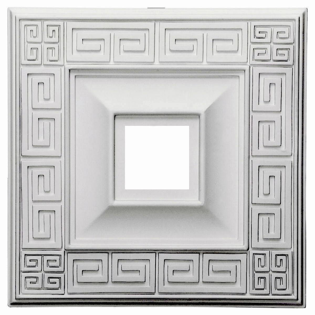 18x22W x 18x22H x 3 1/2x22ID x 1 1/8x22P Ceiling Medallion C605396