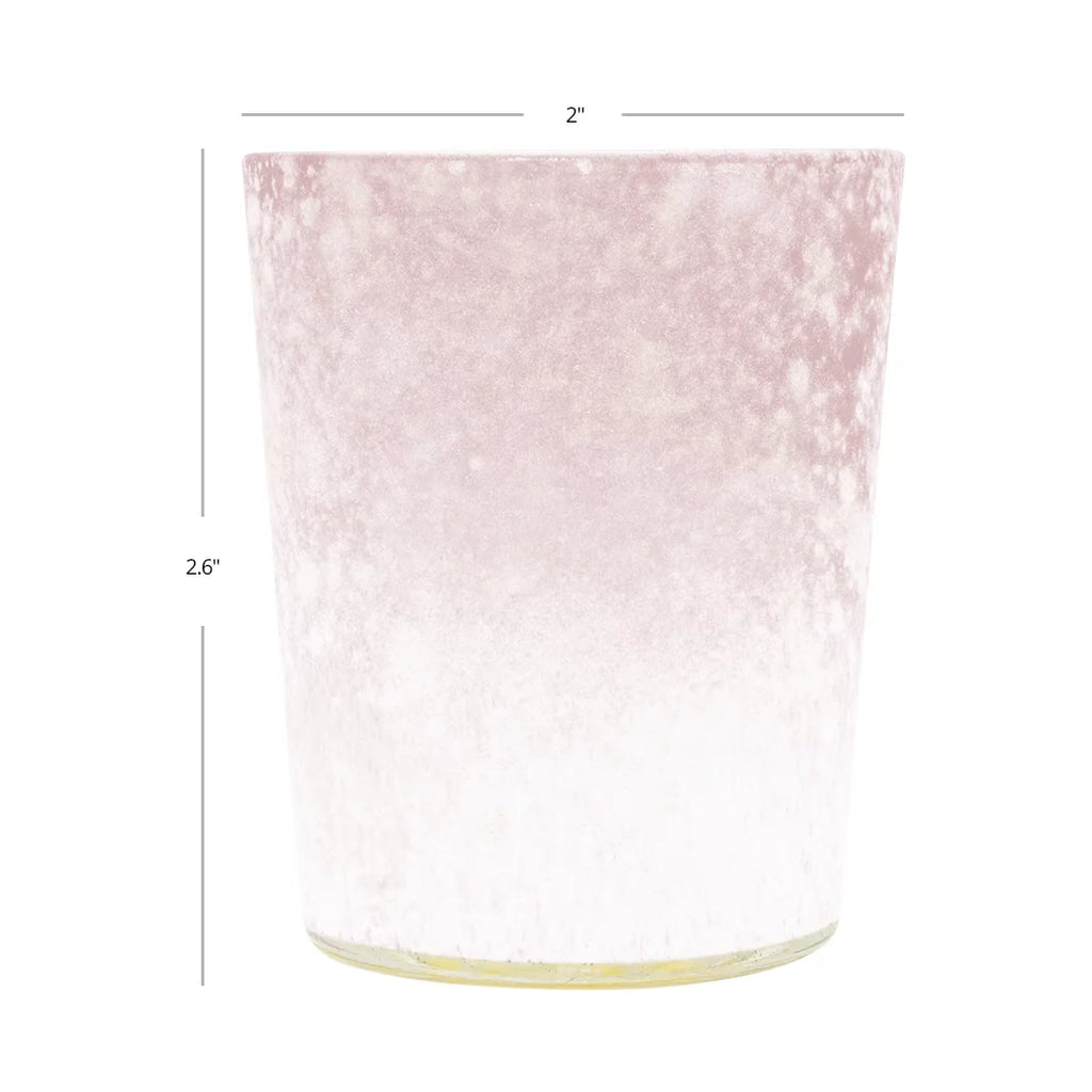Pink Frosted Ombre Mercury Glass Votive Candle Holders Set of 12 A6293