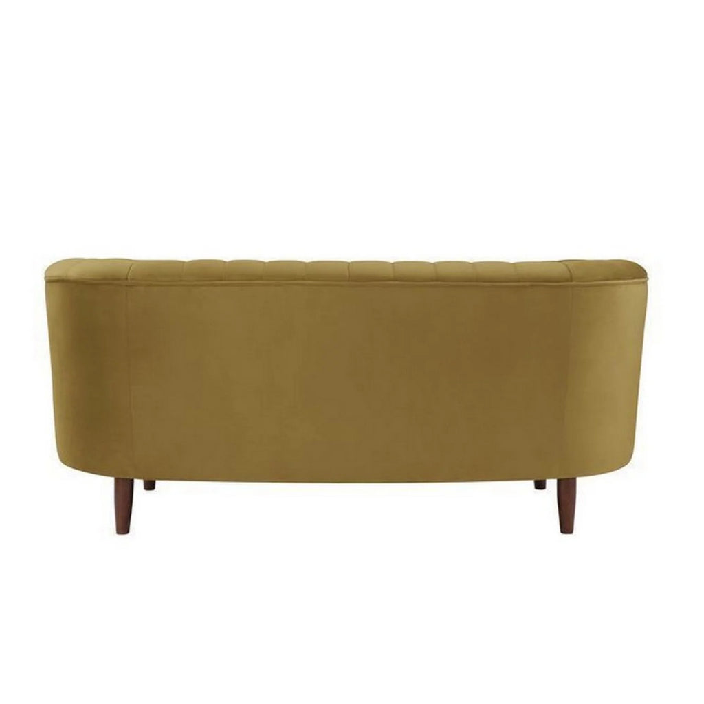 Yellow Channel Tufted Loveseat B432289