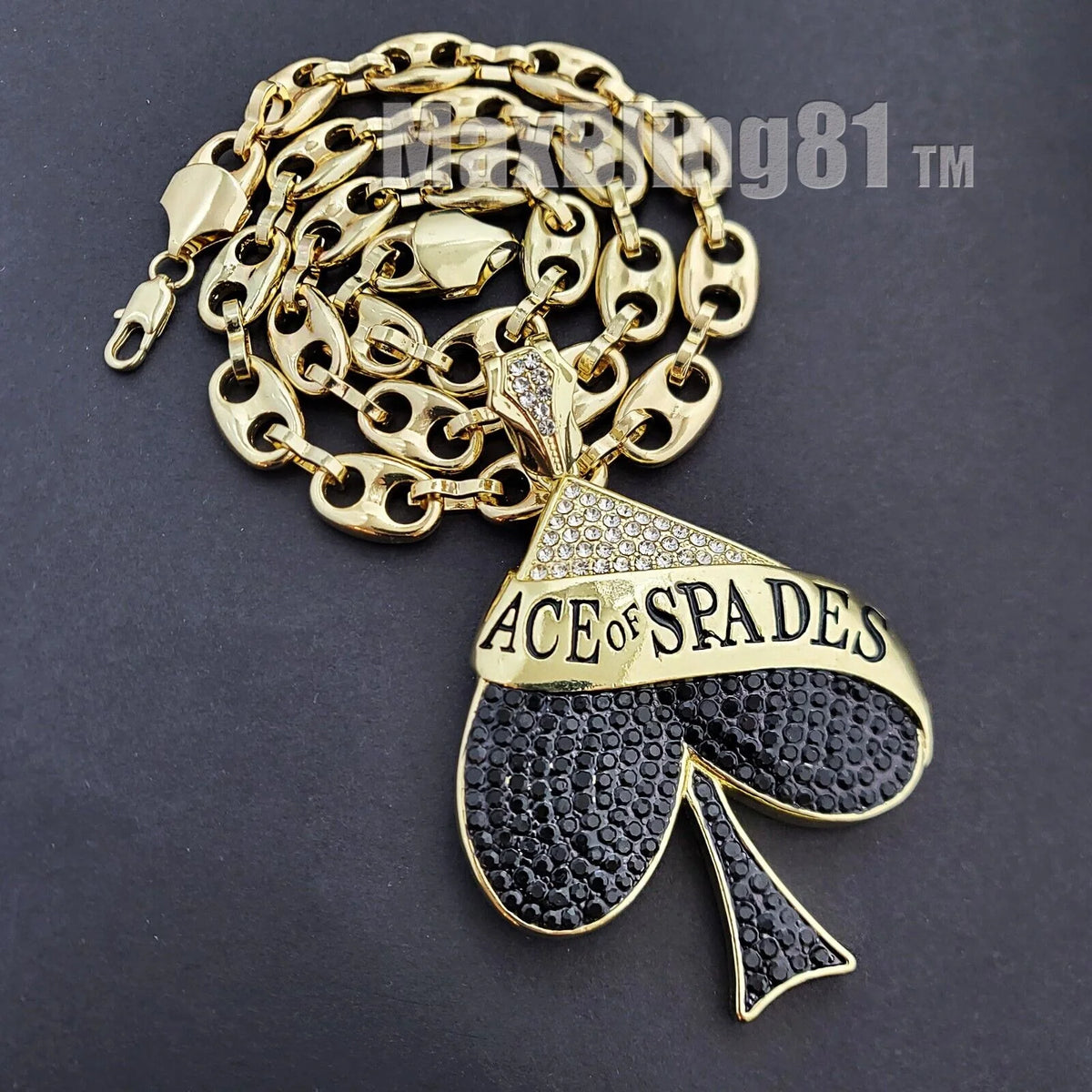 Gold Plated Cubic Zirconia Charm & Chain Necklace M4067