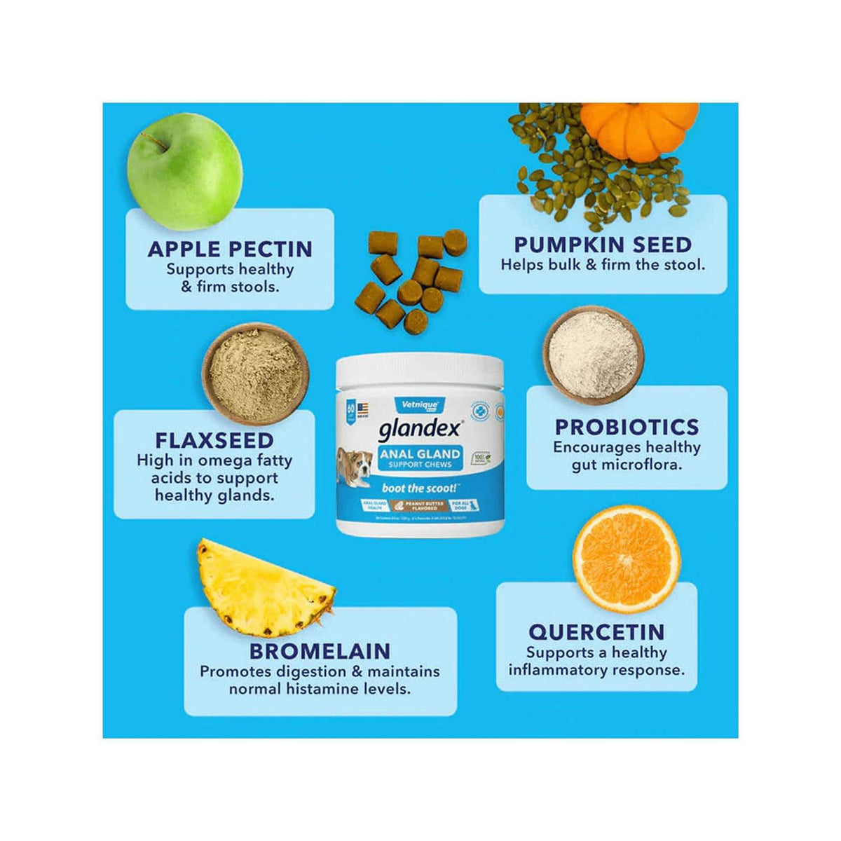 Anal Gland Soft Chews Supplement for Dogs V86442