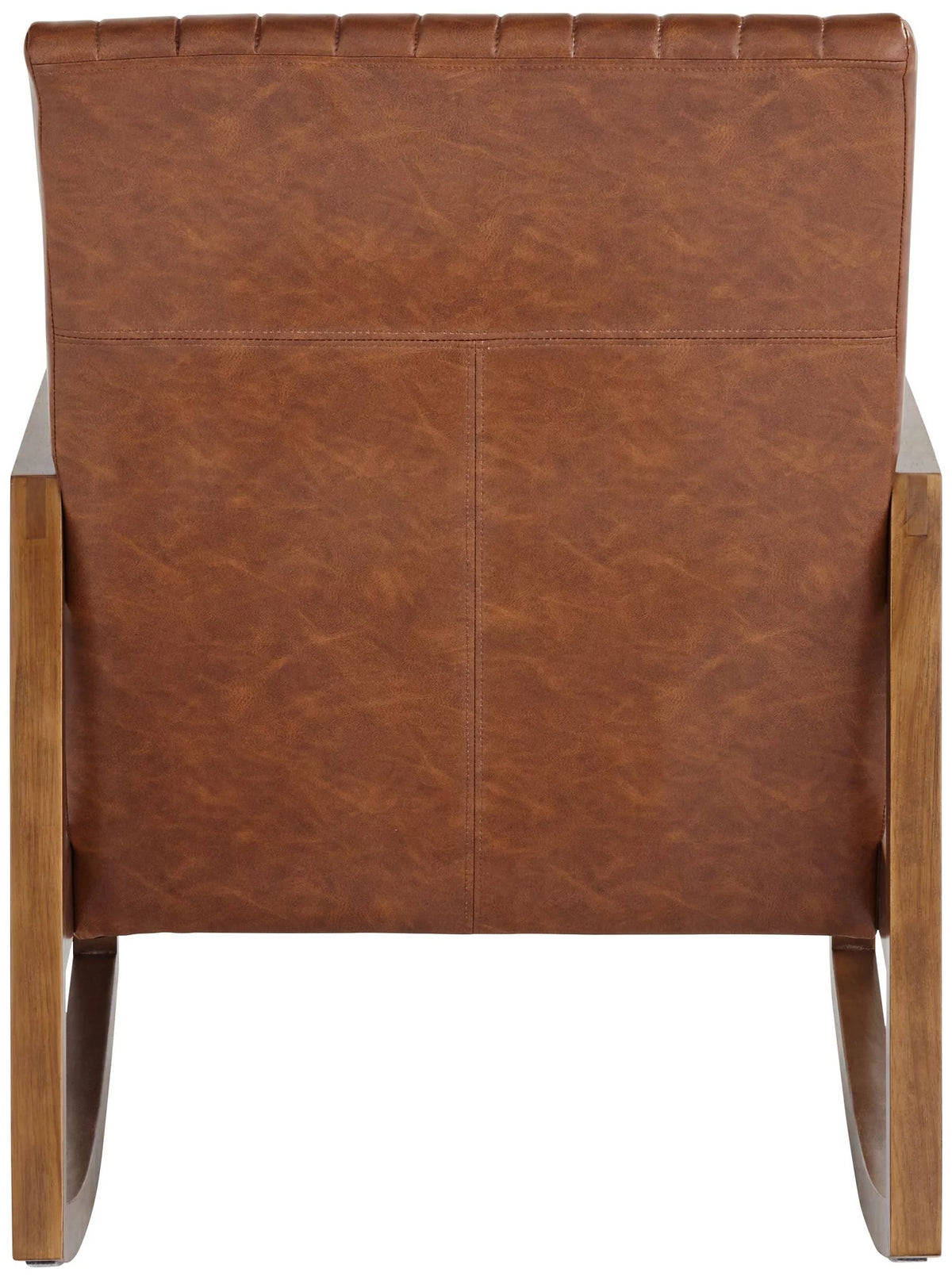 Rust Brown Wood Frame Rocking Chair B787606