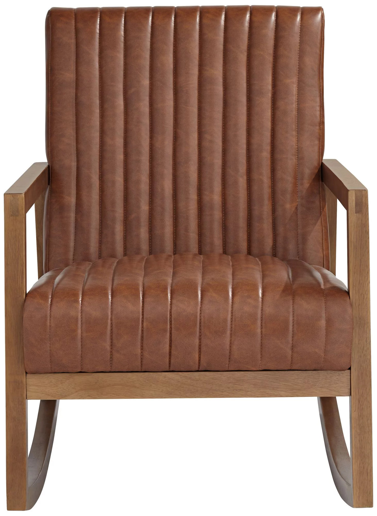 Rust Brown Wood Frame Rocking Chair B787606