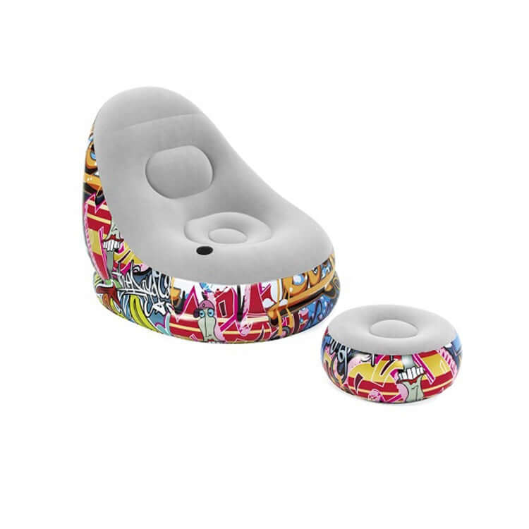 Inflatable Floor Chair with Foot Stool U3874