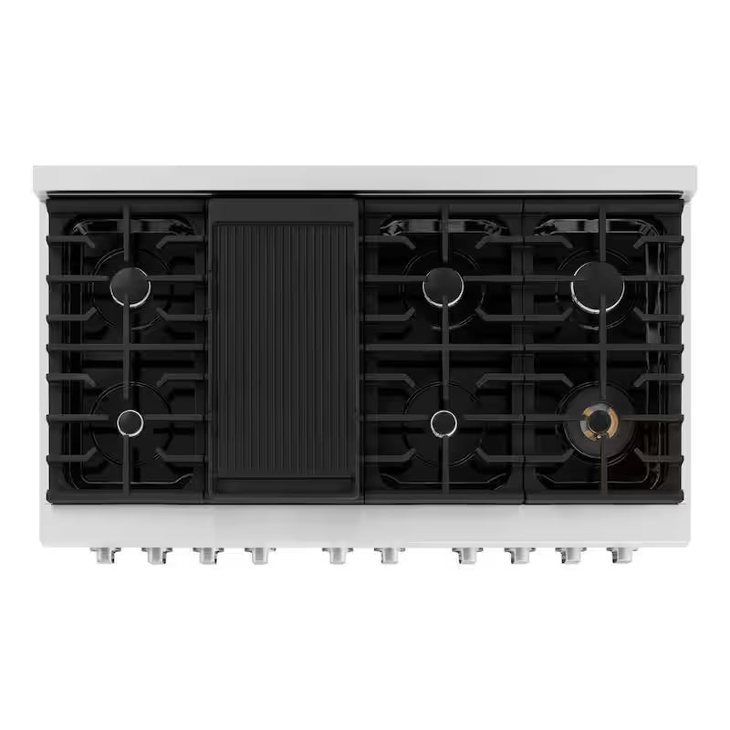 8-Burner Freestanding Gas Range and Double Convection Oven in Stainless Steel X327057