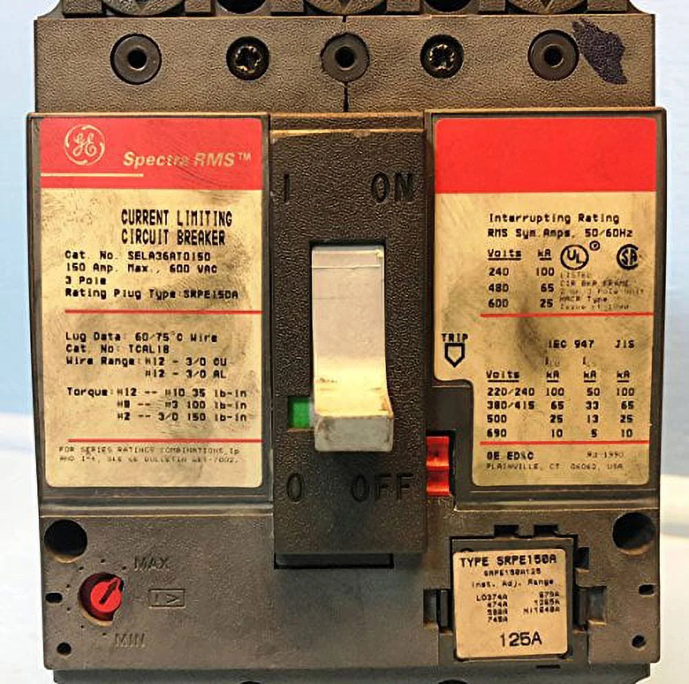 150A Spectra Circuit Breaker with 125 Amp Plug 3P V5578