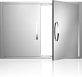 Stainless Steel Outdoor Kitchen Double Access Door R180151