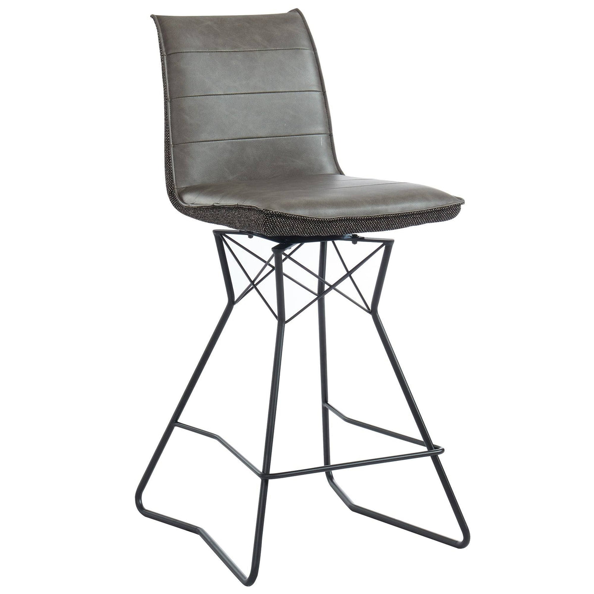 Brown Swivel Counter Stool Set of 2 O7904