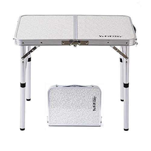 Folding Camp Table Adjustable Height Aluminum H588