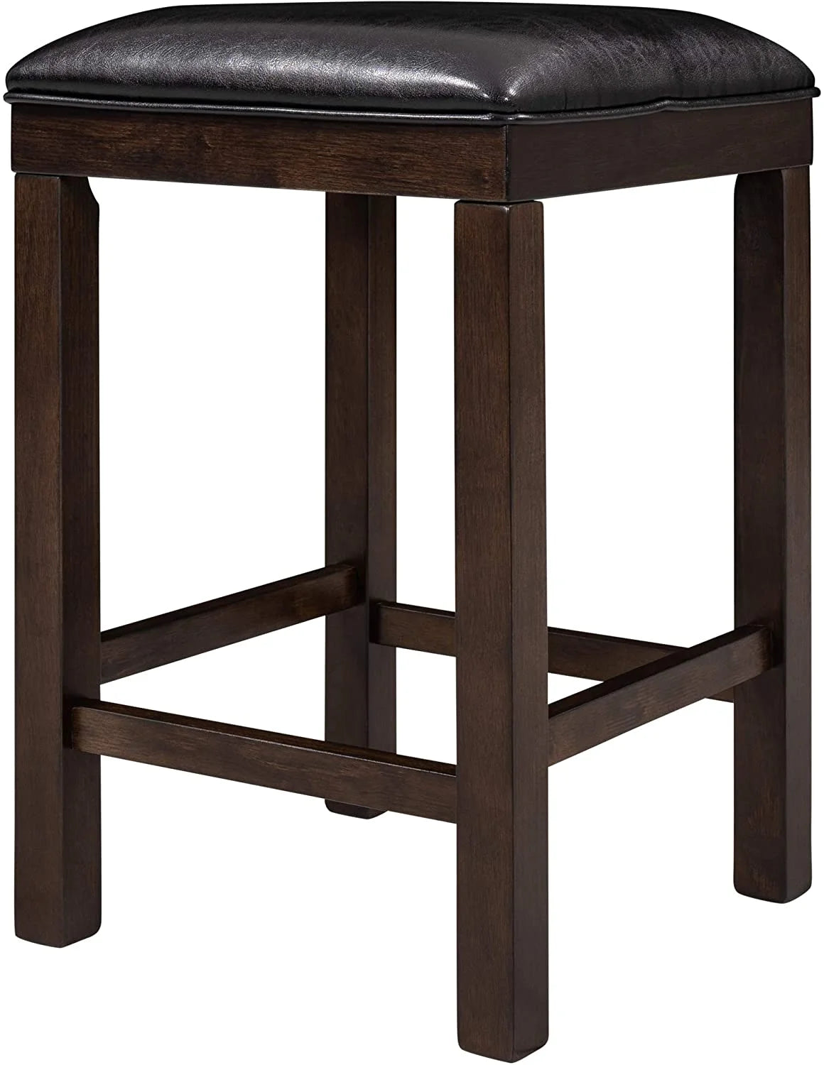 4-Piece Counter Height Dining Table Set with 3 PU Leather Padded Stools P195