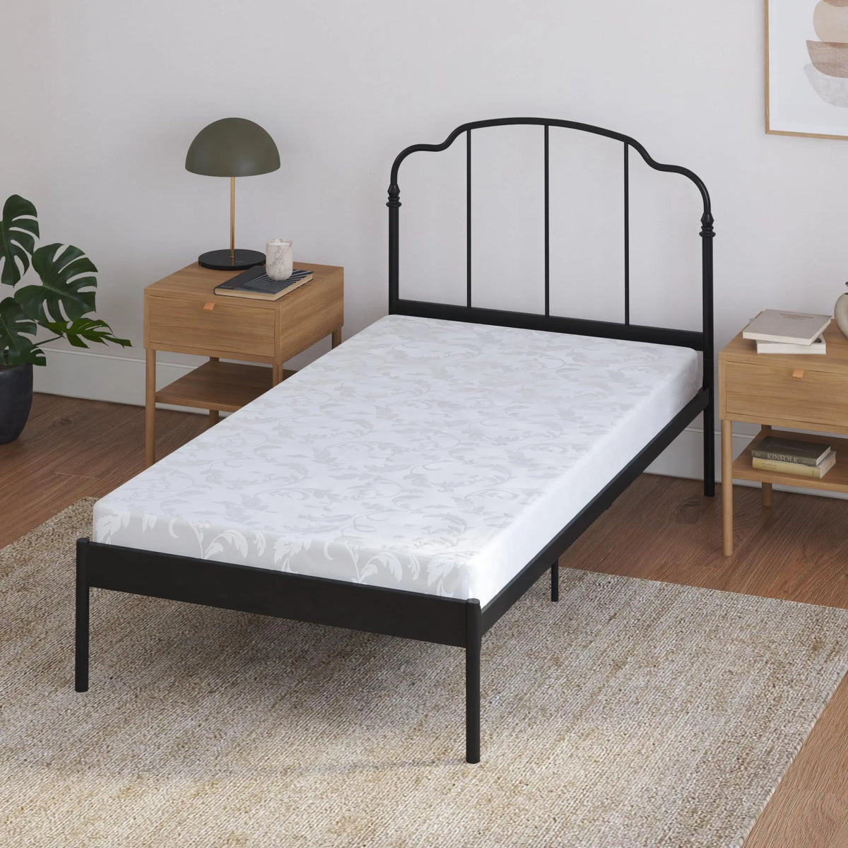 5-Inch Polyester Filled Mattress with Jacquard Cover, Twin, White S811468